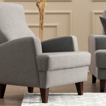 Wing Chair Kana Bergere - Light Grey Light Grey