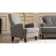 Wing Chair Kana Bergere - Light Grey Light Grey Atelier del Sofa Wing Chair Kana Bergere - Light Grey Light Grey