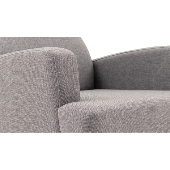 Wing Chair Kana Bergere - Light Grey Light Grey Atelier del Sofa Wing Chair Kana Bergere - Light Grey Light Grey
