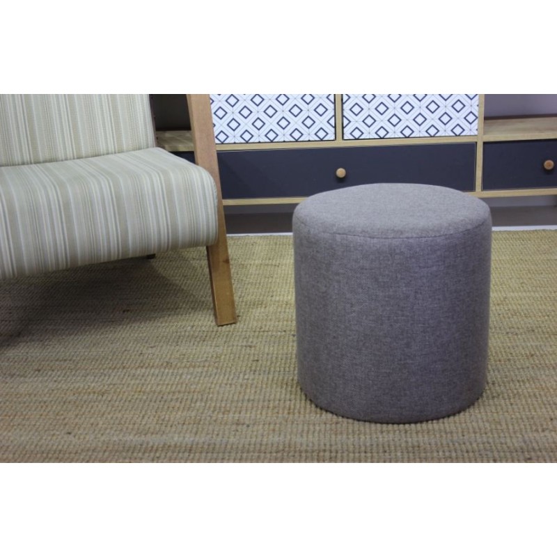 Atelier del Sofa Tuffet Silindir Puf - Anthracite Anthracite