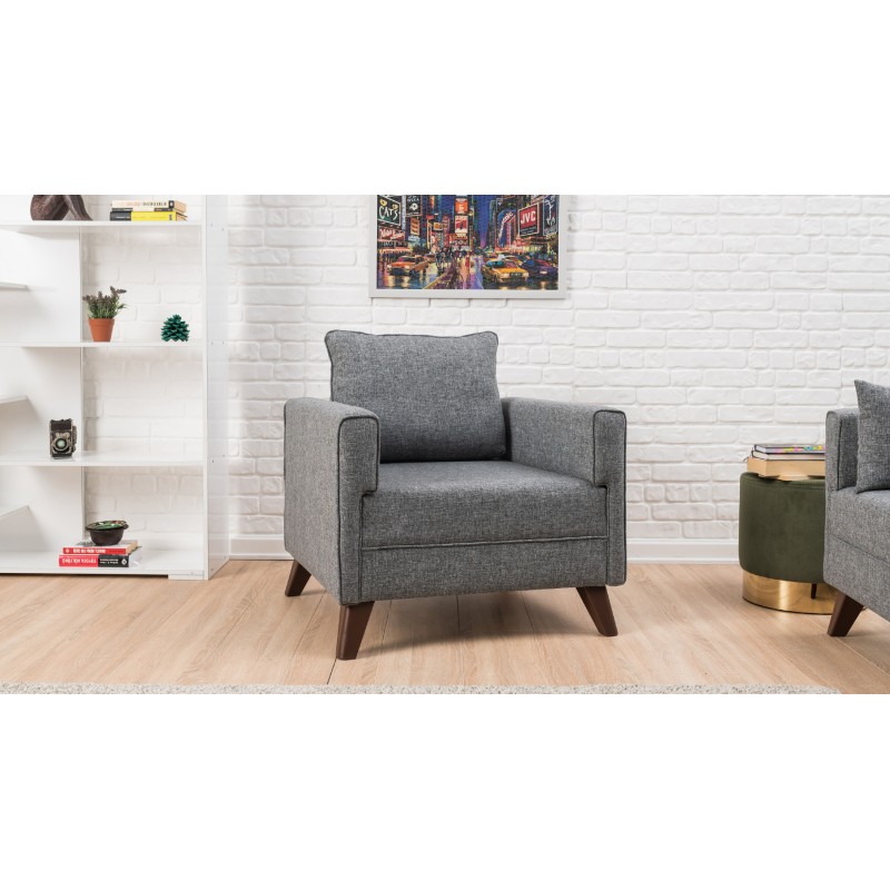 Atelier del Sofa 1-Seat Sofa Bella Armchair - Gey Grey