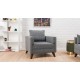 1-Seat Sofa Bella Armchair - Gey Grey Atelier del Sofa 1-Seat Sofa Bella Armchair - Gey Grey