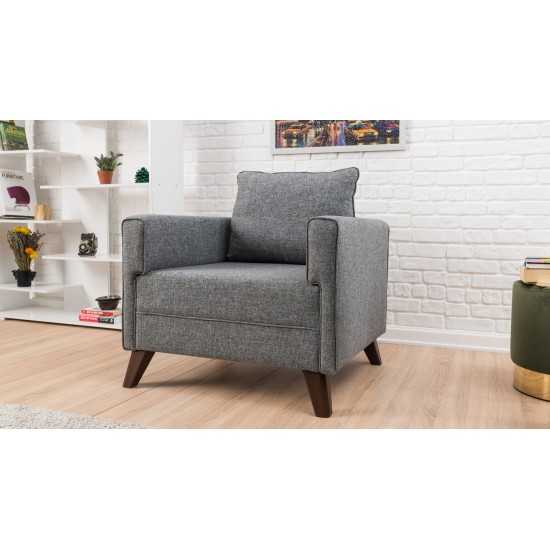 1-Seat Sofa Bella Armchair - Gey Grey Atelier del Sofa 1-Seat Sofa Bella Armchair - Gey Grey