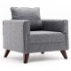 1-Seat Sofa Bella Armchair - Gey Grey Atelier del Sofa 1-Seat Sofa Bella Armchair - Gey Grey