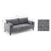 Atelier del Sofa 3-Seat Sofa Bella Sofa For 3 Pr - Grey Grey