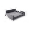 Atelier del Sofa 3-Seat Sofa-Bed Bella Sofa Bed - Grey Grey