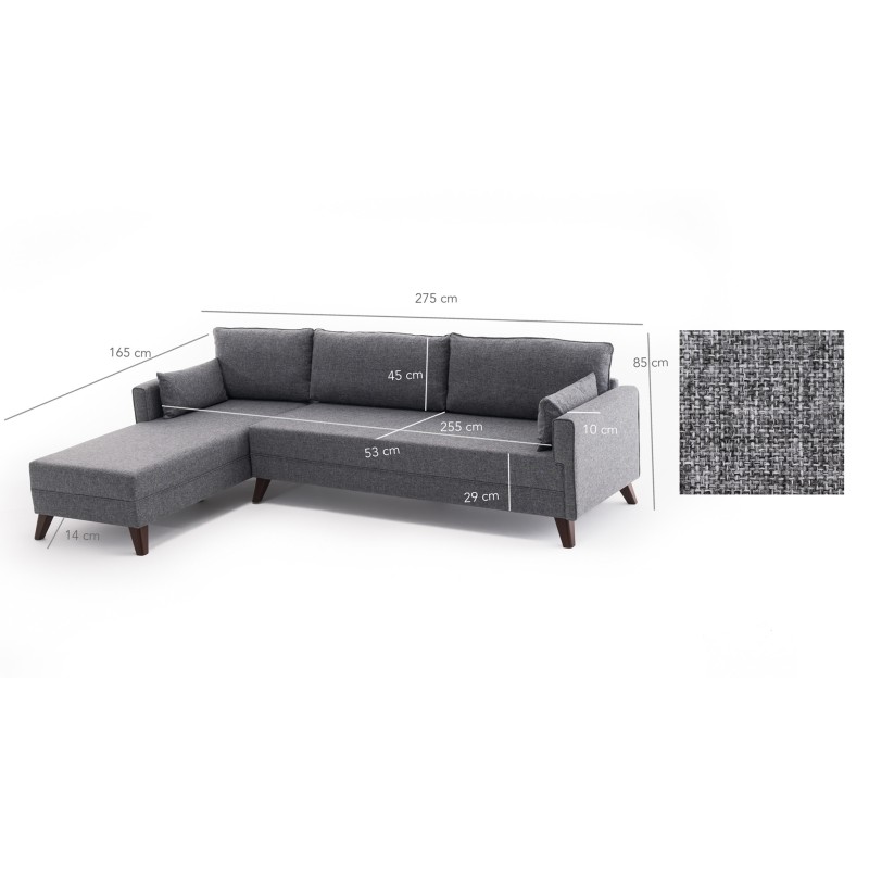 Atelier del Sofa Corner Sofa Bella Corner Sofa Left 1 Grey