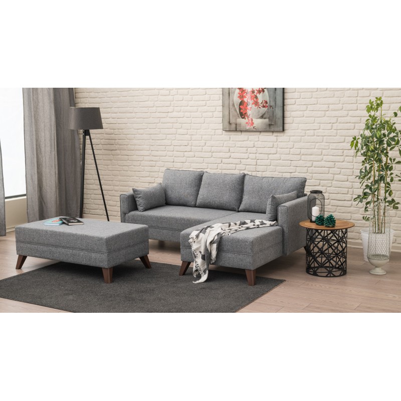Atelier del Sofa Corner Sofa-Bed Bella Corner Sofa Right 2 Grey