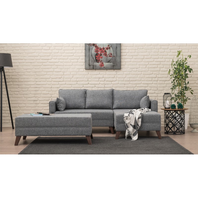 Atelier del Sofa Corner Sofa-Bed Bella Corner Sofa Right 2 Grey