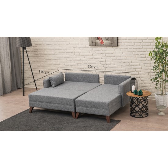 Corner Sofa-Bed Bella Corner Sofa Right 2 Grey Atelier del Sofa Corner Sofa-Bed Bella Corner Sofa Right 2 Grey