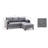 Atelier del Sofa Corner Sofa-Bed Bella Corner Sofa Right 2 Grey