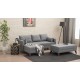 Corner Sofa-Bed Bella Corner Sofa Left 2 Grey Atelier del Sofa Corner Sofa-Bed Bella Corner Sofa Left 2 Grey