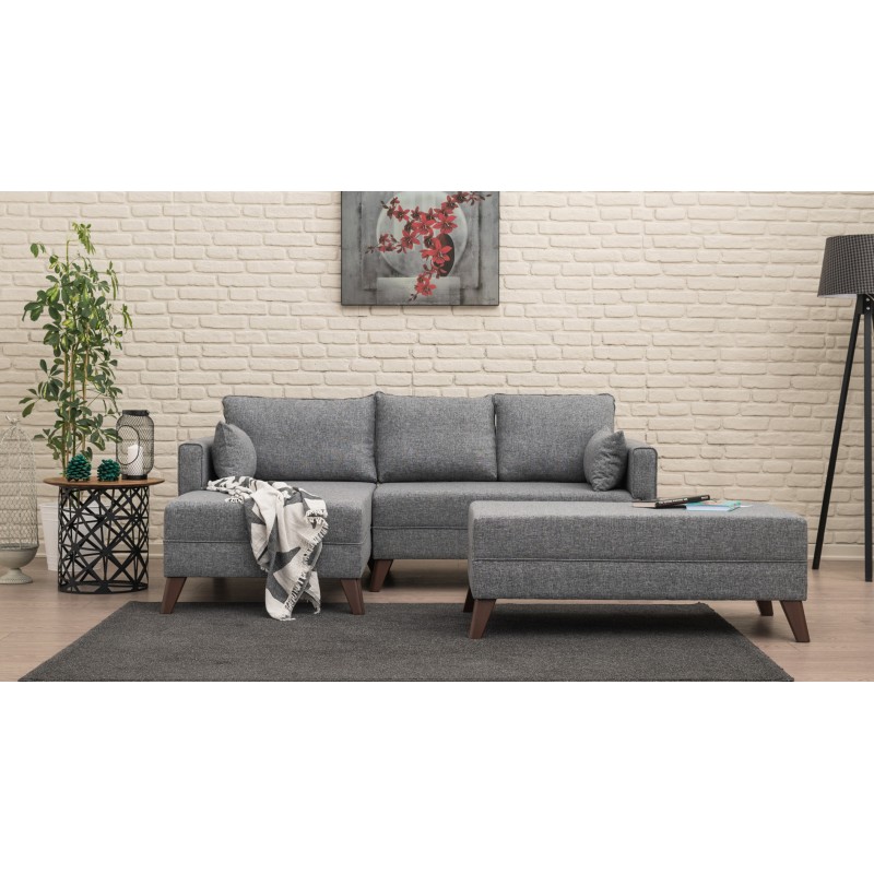 Atelier del Sofa Corner Sofa-Bed Bella Corner Sofa Left 2 Grey
