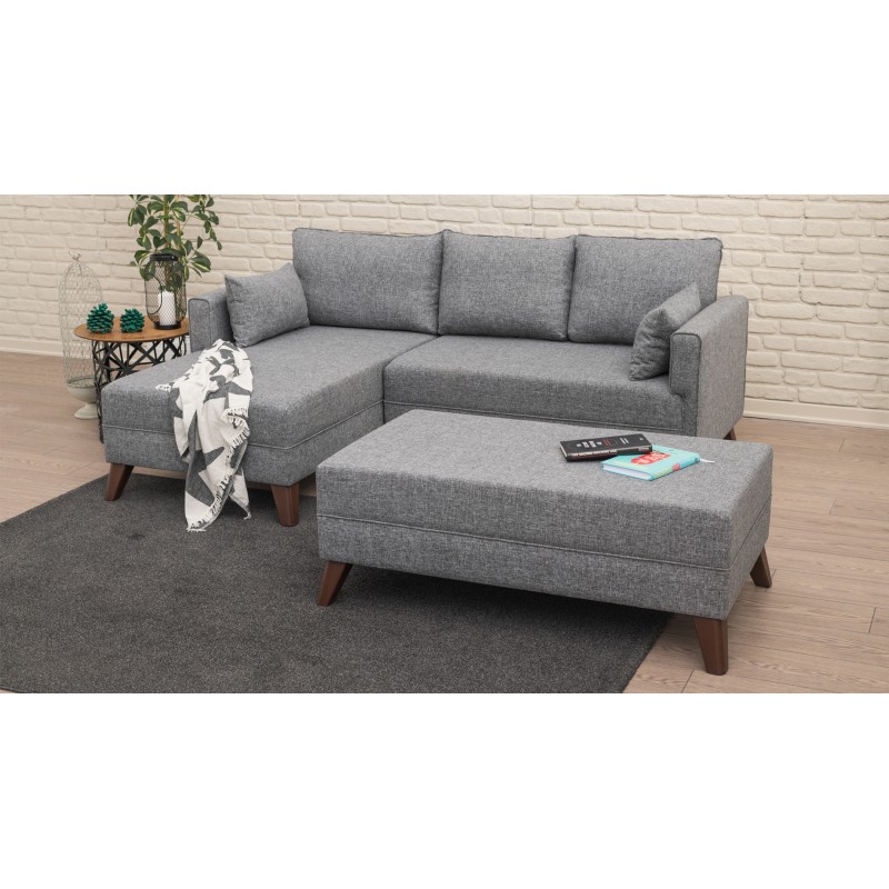 Atelier del Sofa Corner Sofa-Bed Bella Corner Sofa Left 2 Grey