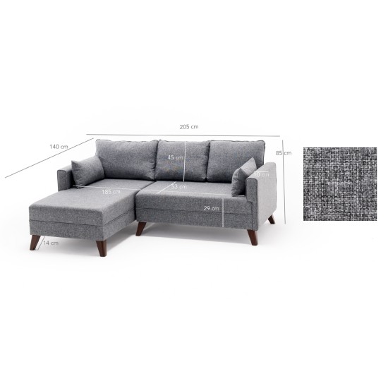 Corner Sofa-Bed Bella Corner Sofa Left 2 Grey Atelier del Sofa Corner Sofa-Bed Bella Corner Sofa Left 2 Grey