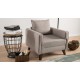 1-Seat Sofa Bella Armchair - Cream Cream Atelier del Sofa 1-Seat Sofa Bella Armchair - Cream Cream