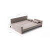Atelier del Sofa 3-Seat Sofa-Bed Bella Sofa Bed - Cream Cream