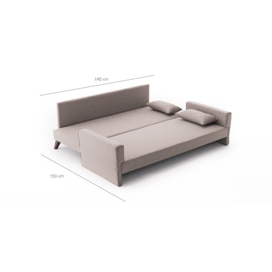 Atelier del Sofa 3-Seat Sofa-Bed Bella Sofa Bed - Cream Cream
