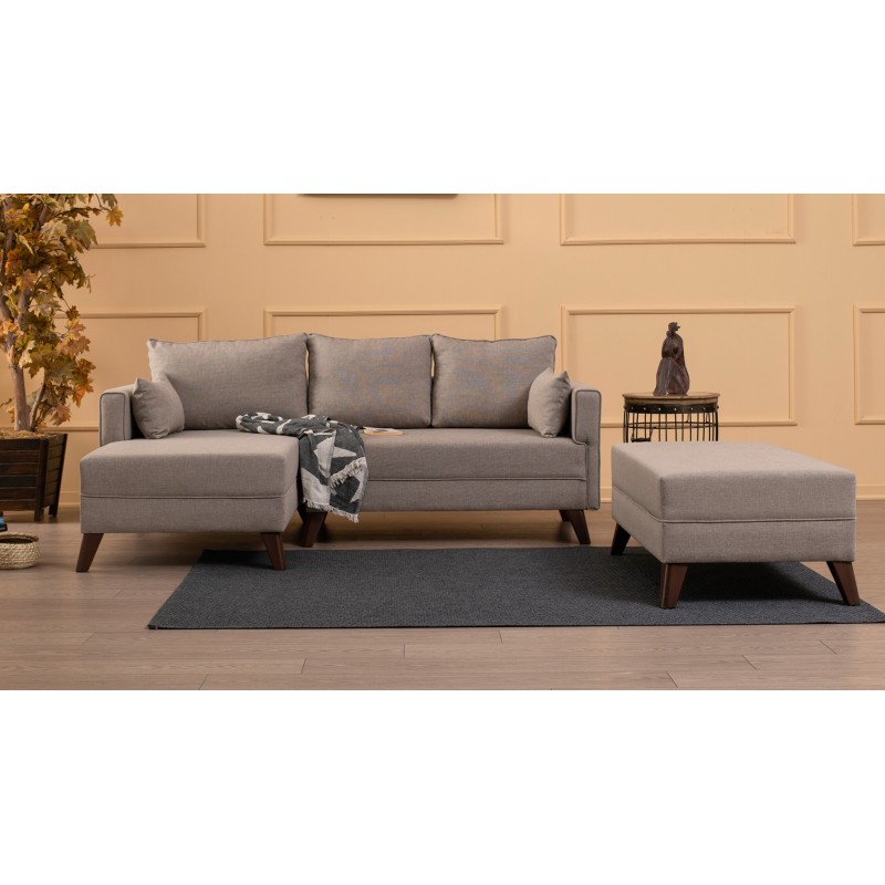 Atelier del Sofa Corner Sofa-Bed Bella Corner Sofa Left 2 - Cream Cream