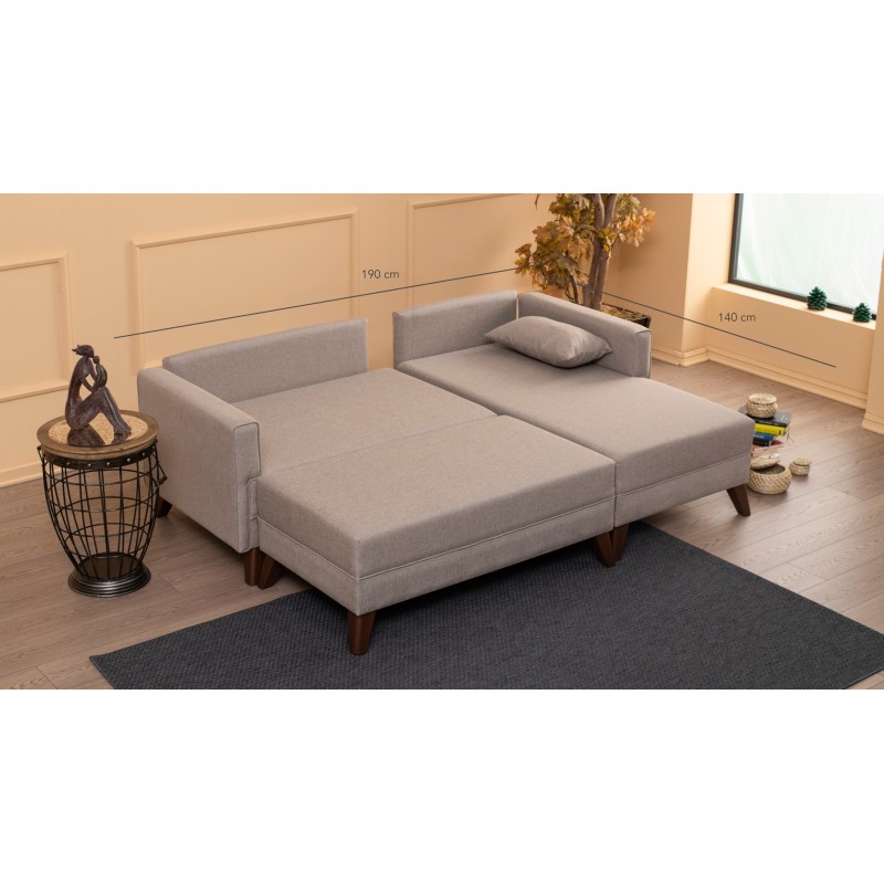 Atelier del Sofa Corner Sofa-Bed Bella Corner Sofa Right 2 - Cream Cream
