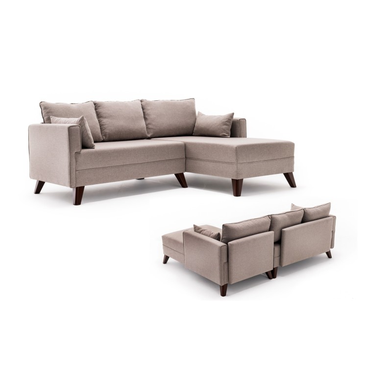 Atelier del Sofa Corner Sofa-Bed Bella Corner Sofa Right 2 - Cream Cream