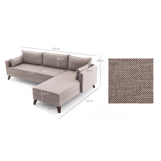 Atelier del Sofa Corner Sofa Bella Corner Sofa Right 1 - Cream Cream