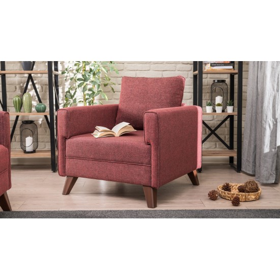1-Seat Sofa Bella Armchair - Claret Red Claret Red Atelier del Sofa 1-Seat Sofa Bella Armchair - Claret Red Claret Red