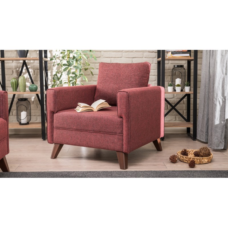 Atelier del Sofa 1-Seat Sofa Bella Armchair - Claret Red Claret Red
