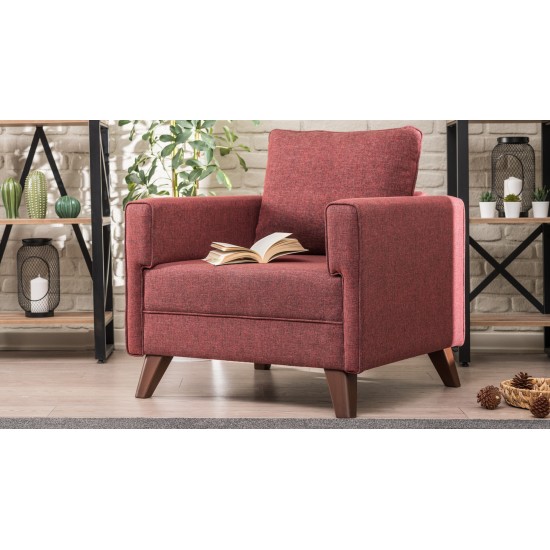 1-Seat Sofa Bella Armchair - Claret Red Claret Red Atelier del Sofa 1-Seat Sofa Bella Armchair - Claret Red Claret Red