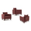 Atelier del Sofa 1-Seat Sofa Bella Armchair - Claret Red Claret Red