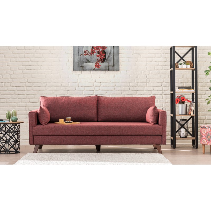 Atelier del Sofa 3-Seat Sofa Bella Sofa For 3 Pr - Claret Red Claret Red