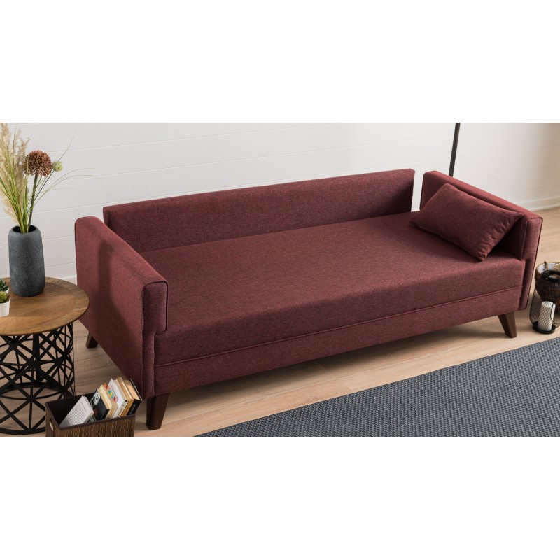 Atelier del Sofa 3-Seat Sofa Bella Sofa For 3 Pr - Claret Red Claret Red