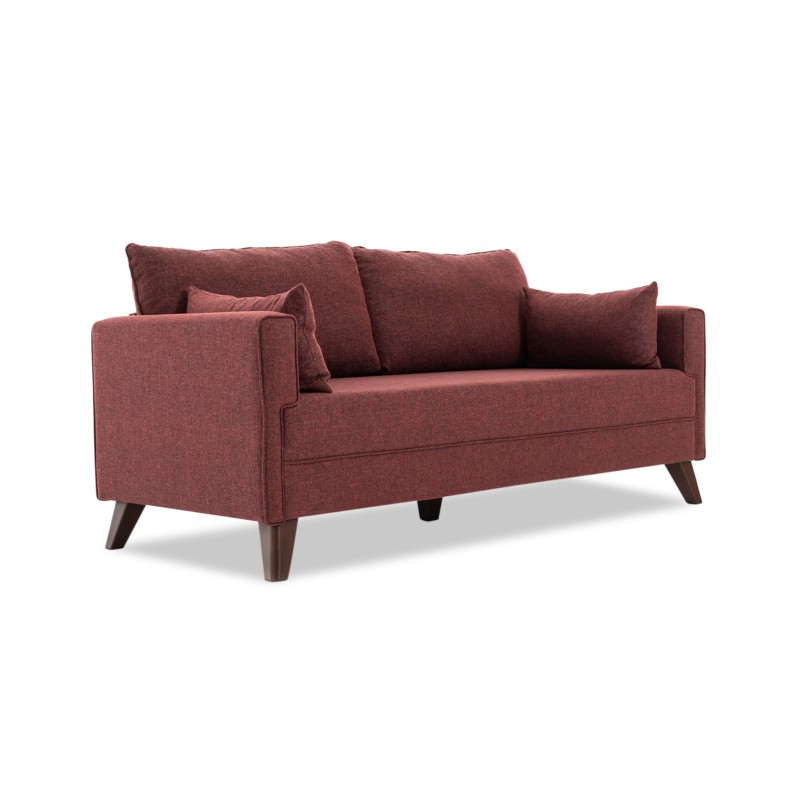 Atelier del Sofa 3-Seat Sofa Bella Sofa For 3 Pr - Claret Red Claret Red