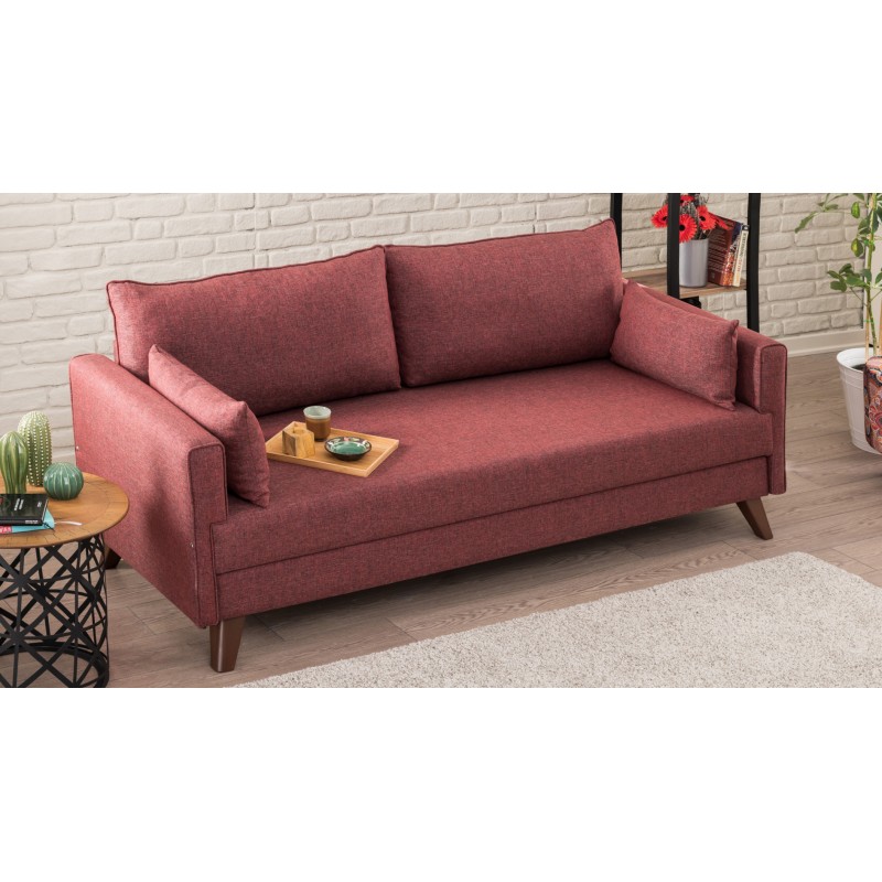 Atelier del Sofa 3-Seat Sofa-Bed Bella Sofa Bed - Claret Red Claret Red
