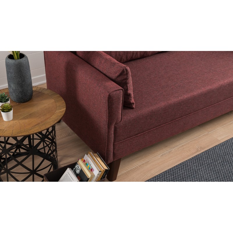 Atelier del Sofa 3-Seat Sofa-Bed Bella Sofa Bed - Claret Red Claret Red