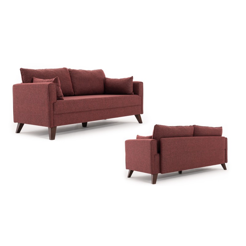 Atelier del Sofa 3-Seat Sofa-Bed Bella Sofa Bed - Claret Red Claret Red
