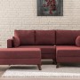 Corner Sofa-Bed Bella Corner Sofa Right 2 - Claret Red Claret Red