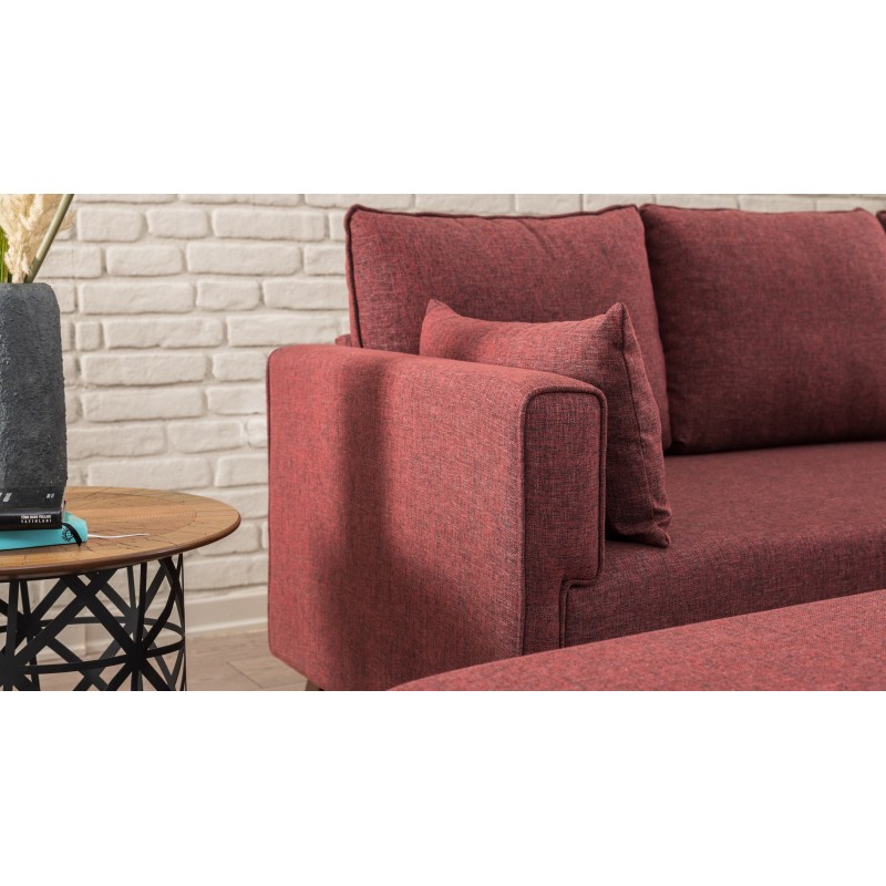 Atelier del Sofa Corner Sofa-Bed Bella Corner Sofa Right 2 - Claret Red Claret Red