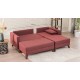 Corner Sofa-Bed Bella Corner Sofa Right 2 - Claret Red Claret Red Atelier del Sofa Corner Sofa-Bed Bella Corner Sofa Right 2 - Claret Red Claret Red