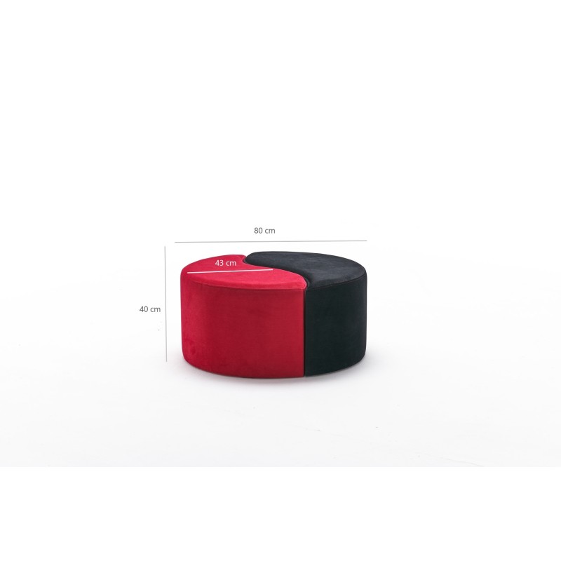 Atelier del Sofa Pouffe Alis Puf - Red, Black Black
Red
