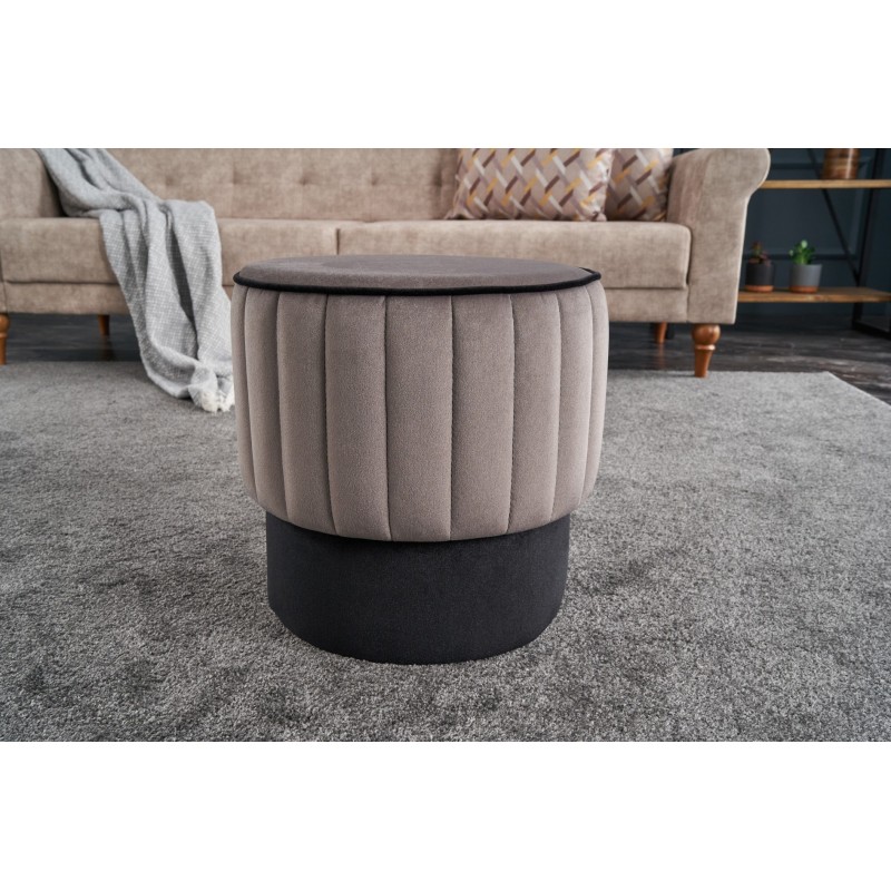 Atelier del Sofa Pouffe Rose Puf - Grey Grey