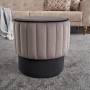 Pouffe Rose Puf - Grey Grey