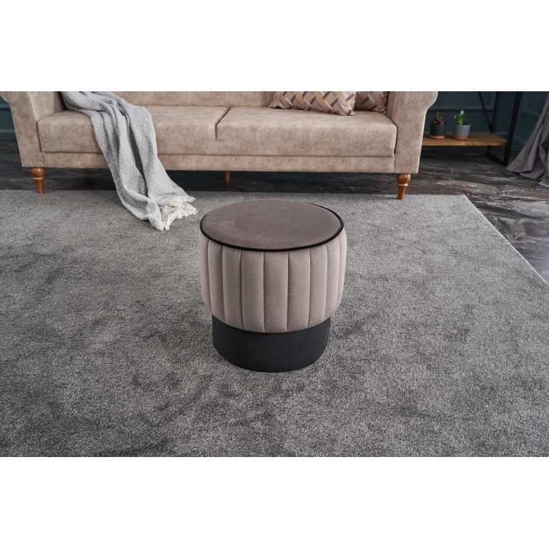 Atelier del Sofa Pouffe Rose Puf - Grey Grey