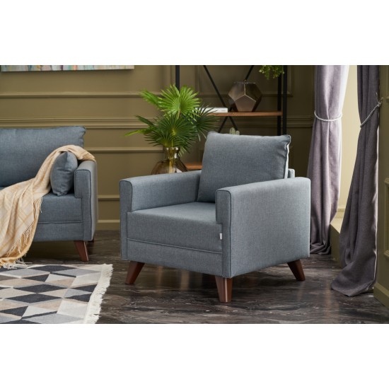 1-Seat Sofa Bella Soft Tekli Koltuk - Blue Blue Atelier del Sofa 1-Seat Sofa Bella Soft Tekli Koltuk - Blue Blue