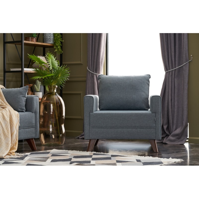 Atelier del Sofa 1-Seat Sofa Bella Soft Tekli Koltuk - Blue Blue