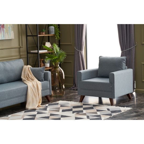 1-Seat Sofa Bella Soft Tekli Koltuk - Blue Blue Atelier del Sofa 1-Seat Sofa Bella Soft Tekli Koltuk - Blue Blue