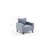 Atelier del Sofa 1-Seat Sofa Bella Soft Tekli Koltuk - Blue Blue