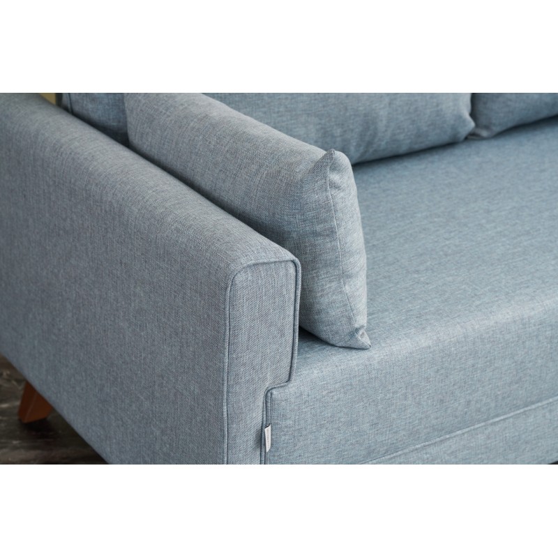 Διθέσιος Καναπές - Bella - Χρώμα Μπλε - 177x81x85εκ