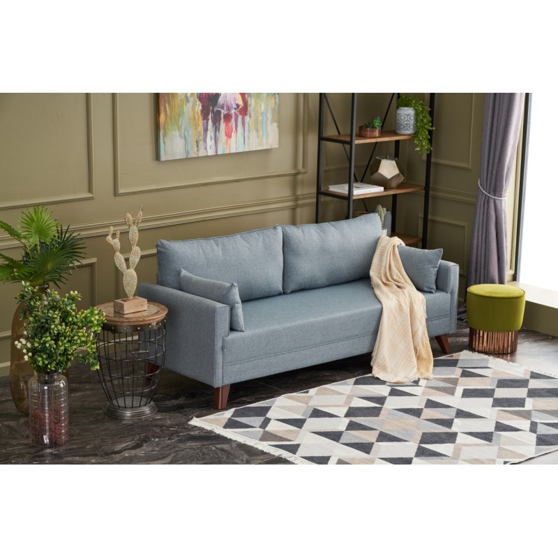 3-Seat Sofa Bella Soft Üçlü Koltuk - Blue Blue
