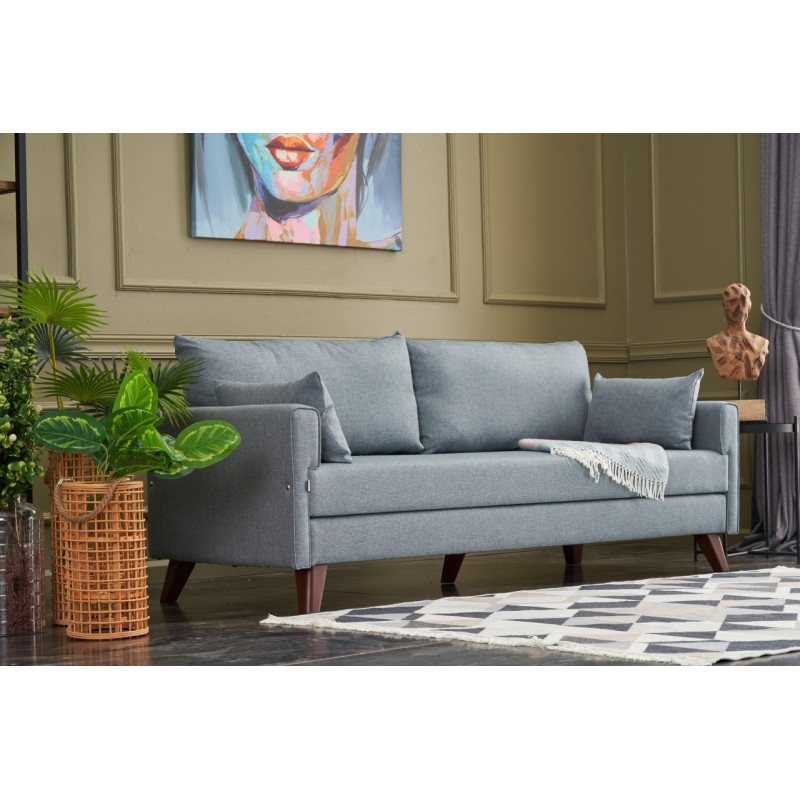 3-Seat Sofa Bella Soft Üçlü Koltuk - Blue Blue